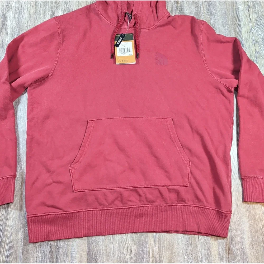 THE NORTH FACE GARMENT DYE HOODIE NWT MENS SIZE X-LARGE CORDOVAN RED